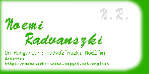 noemi radvanszki business card